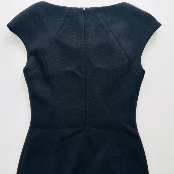 Michael Kors Collection Black Cream Crepe Pencil Dress Size 4 Cocktail Party - Picture 5 of 9